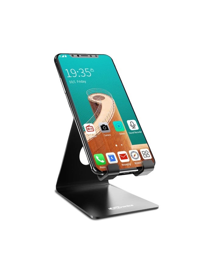 بورترونيكس Portronics MODESK Universal Mobile Holder Stand with Metal Body, Anti Skid Design, Light Weight for All Smartphones, Tablets, Kindle, iPad(Black) - Image 1
